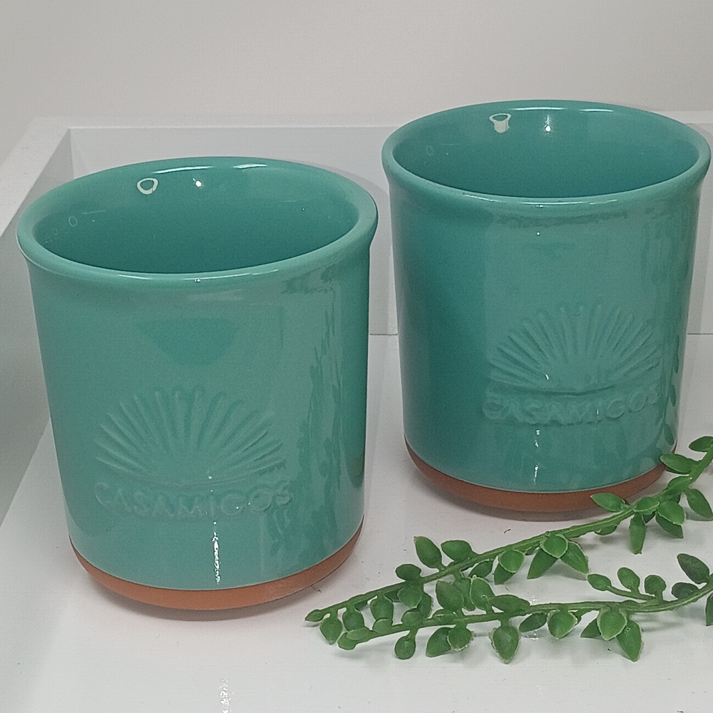 Casamigos Teal Ceramic Tumbler Set Of Two